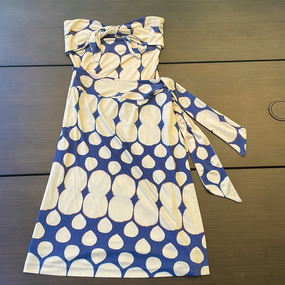 Diane Von Furstenberg strapless wrap dress